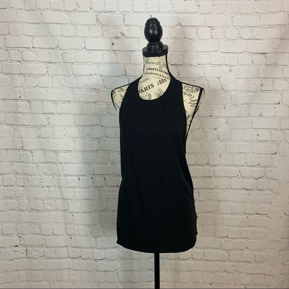 Athleta Essence Mesh Trim Tank Top Black Size XS
